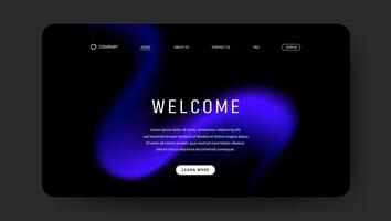 abstract fluid gradient wave for landing web page design vector