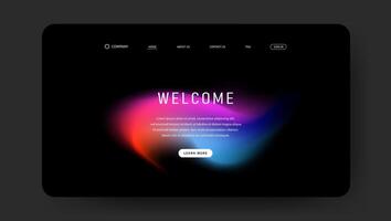 landing website page background with creative fluid gradient wave vector