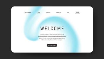 landing web page background with fluid gradient wave vector