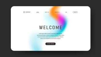 futuristic and colorful fluid gradient for landing web page vector