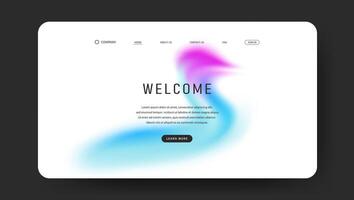 landing web page background with gradient wave vector