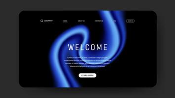 web page with fluid gradient wave vector