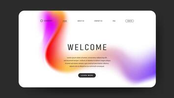 web page with colorful abstract fluid gradient vector