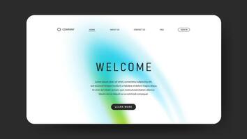 web landing page with abstract fluid gradient vector
