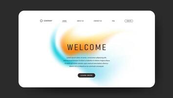 landing web page background with creative fluid gradient vector
