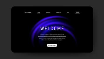 futuristic blue fluid gradient for website page vector