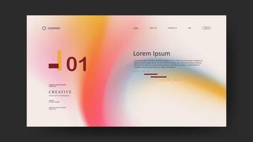 colorful fluid gradient design for landing page vector
