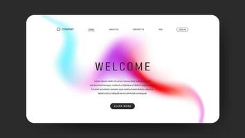 abstract fluid gradient wave for landing web page vector