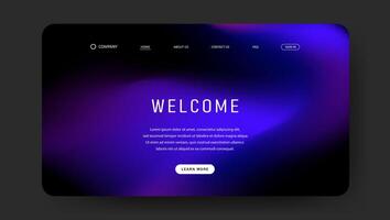 blue and purple fluid gradient for landing page web design vector