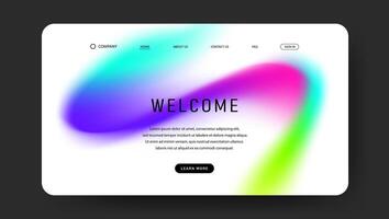 landing web page background with colorful fluid gradient design vector