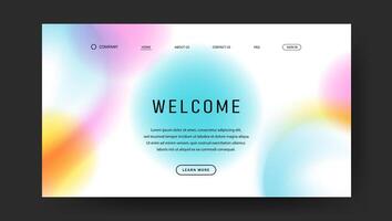 colorful gradient background design for landing page vector