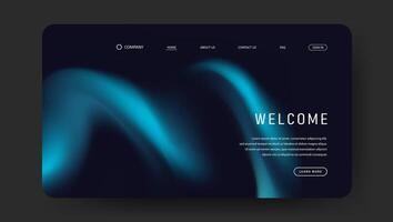 abstract futuristic fluid gradient of landing page vector