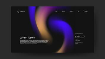futuristic retro fluid gradient for website background vector