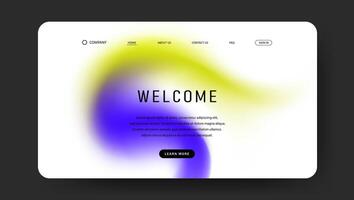 blue and green fluid gradient wave for web page vector