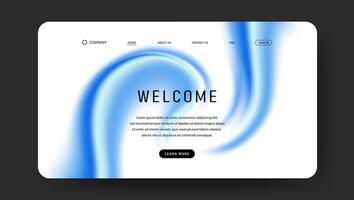 futuristic fluid gradient wave for landing web page vector