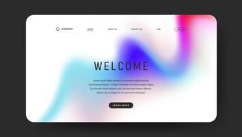 abstract fluid gradient wave background design for landing page vector