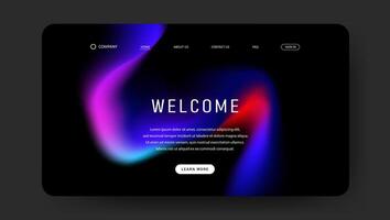 futuristic fluid gradient for landing web page design vector