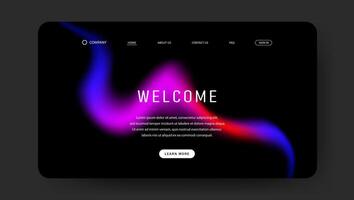 futuristic fluid gradient wave for landing web page design vector