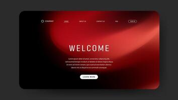 red fluid gradient for landing page design vector