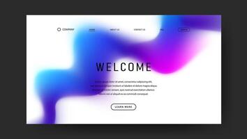 abstract wave fluid gradient of landing page vector