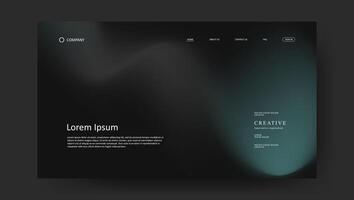 landing page for website with retro vintage fluid gradient design vector