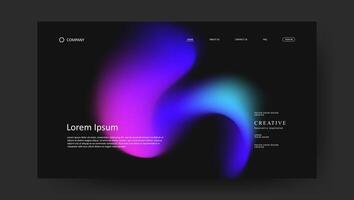 futuristic fluid gradient for website page vector