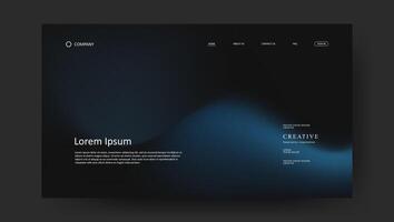 landing page for website with modern fluid gradient design vector