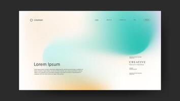 Abstract wave futuristic design of landing page. retro fluid gradient vector