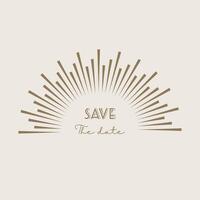 Abstract vintage art deco template for square design vector