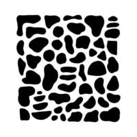 Simple abstract pebble flat poster vector