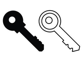 Key icon set vector