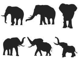 elephant silhouette illustration vector