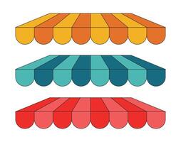 Illustration roof booth retro unique design with blank background vector