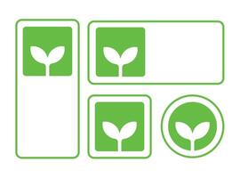 Design template sticker label plant based vector