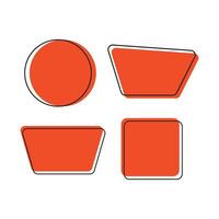 Set design template shape geometry with outline vector