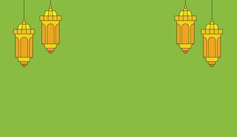 Illustration background green and lamp unique design vector
