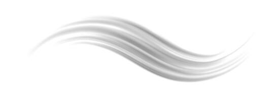 Grey wind lines element. Light gray curve speed effect. Air stream flow wavy motion trace. Swoosh and swirl stripes path design illustration. Wind blow wave concept. Gris swoosh background vector