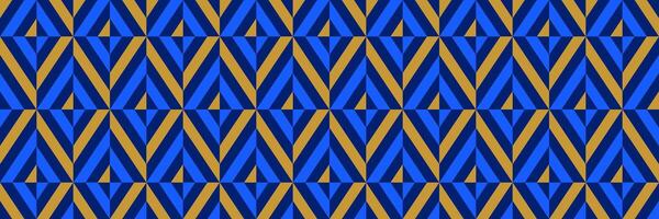 Seamless masculine chevron pattern. Blue and gold geometric rhombus background for design textile, fabric swatch, scarf cloth, print template. Navy color repeating diamond wallpaper. vector
