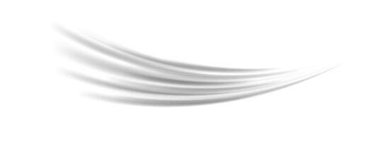 Grey wind lines element. Light curve speed effect. Air stream flow wavy motion trace. Swoosh and swirl stripes path design illustration. Wind blow wave concept. Twirl background vector