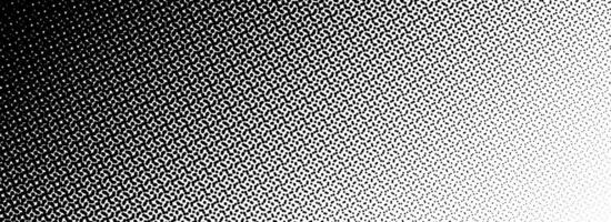 Black halftone gradient background. Fading overlapping dotted half tone texture. Vanishing slanted polka dot wallpaper. Raster pixel gradation pattern cover. Comic pop art overlay backdrop vector