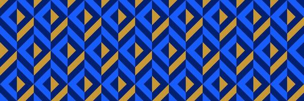 Seamless masculine chevron pattern. Blue and brown geometric rhombus background for design textile, fabric swatch, scarf cloth, print template. Navy color repeating diamond wallpaper. vector