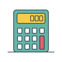 Digital calculator icon on a white background vector