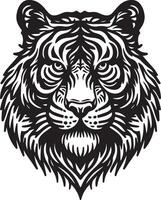 Tiger Head Illustration. vector