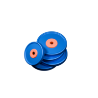 3d Barbell Pancakes. An element for adding weight. On an isolated background. For fitness and gym png