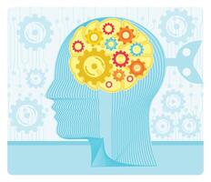 Intellectual manipulation with a man head. vector