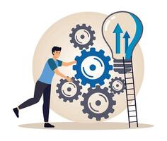 Process improvement. adjustment to improve efficiency or productivity. vector