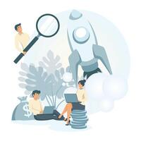 Creative Representation of Start Up Business and Innovation Development. vector