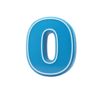 A blue number 0 on a transparent background png