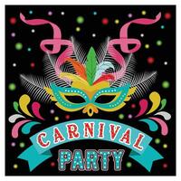 Carnival Party with masquerade mask. vector