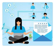 Communication mail. Email promotion campaign, Sending email, newsletter to customers. vector